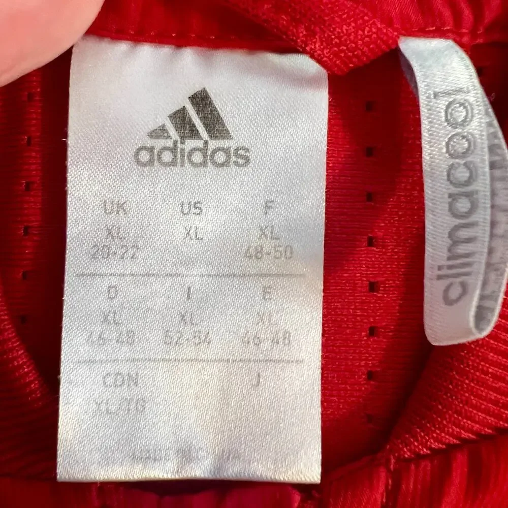 Adidas Climacool Training Jacket Mens UK XL Red Mesh Lined 3 Stripe Activewear